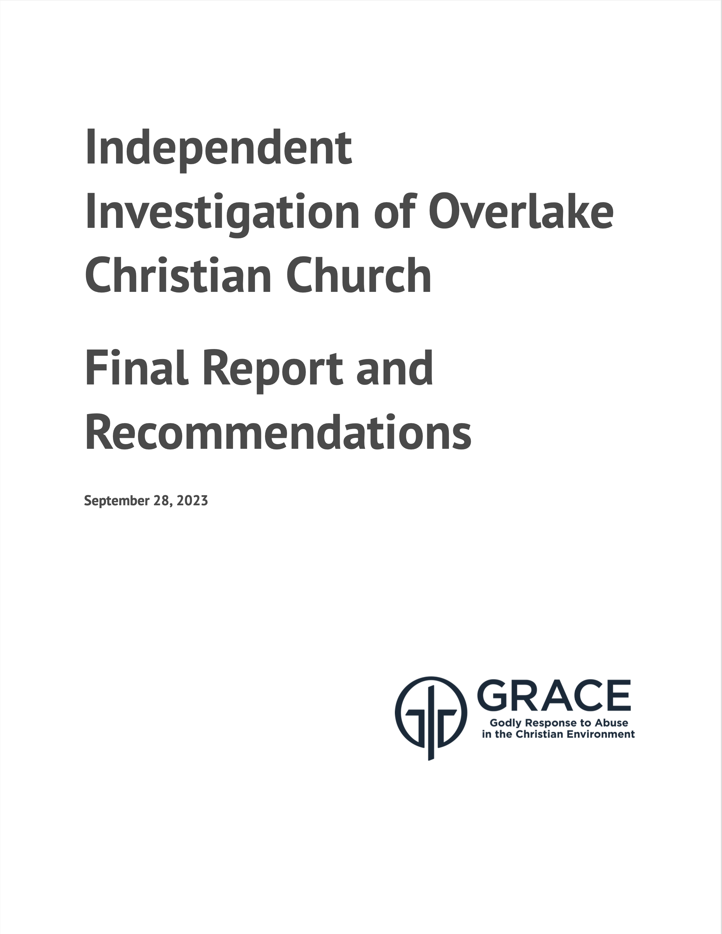 Report Cover